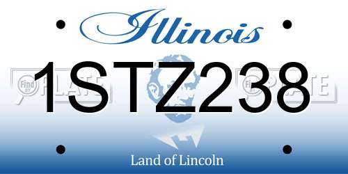 1STZ238 Illinois License Plate