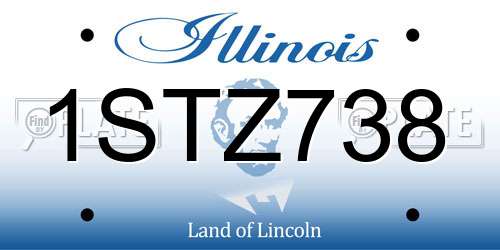 1STZ738 Illinois License Plate