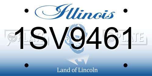 1SV9461 Illinois License Plate