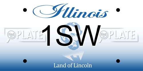 1SW Illinois License Plate