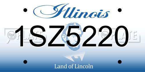 1SZ5220 Illinois License Plate