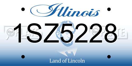 1SZ5228 Illinois License Plate