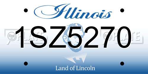 1SZ5270 Illinois License Plate