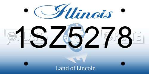 1SZ5278 Illinois License Plate