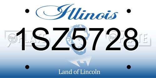 1SZ5728 Illinois License Plate