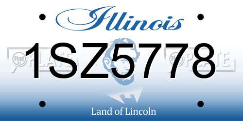 1SZ5778 Illinois License Plate