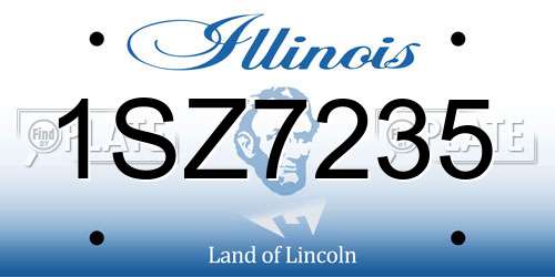 1SZ7235 Illinois License Plate