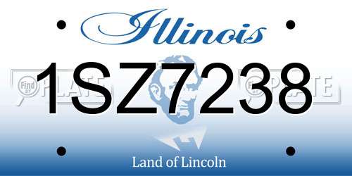 1SZ7238 Illinois License Plate