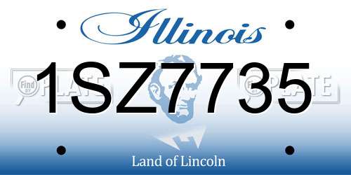 1SZ7735 Illinois License Plate