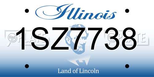 1SZ7738 Illinois License Plate