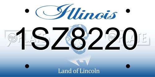 1SZ8220 Illinois License Plate