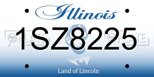 1SZ8225 Illinois License Plate