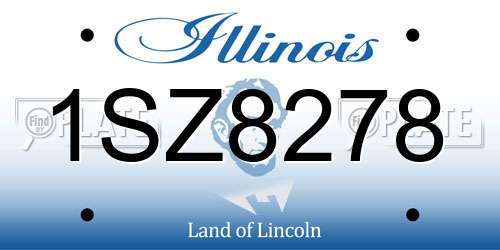 1SZ8278 Illinois License Plate