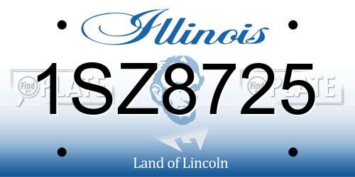 1SZ8725 Illinois License Plate