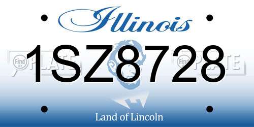 1SZ8728 Illinois License Plate