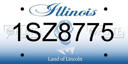 1SZ8775 Illinois License Plate