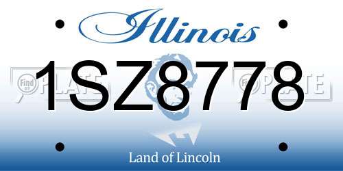 1SZ8778 Illinois License Plate