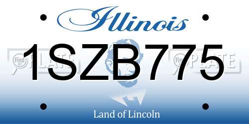 1SZB775 Illinois License Plate