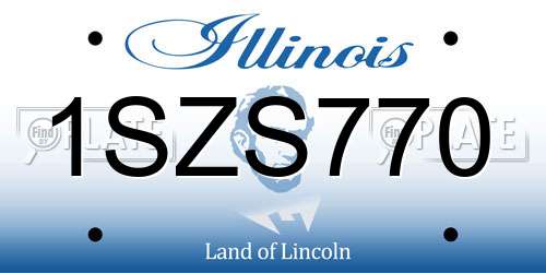1SZS770 Illinois License Plate