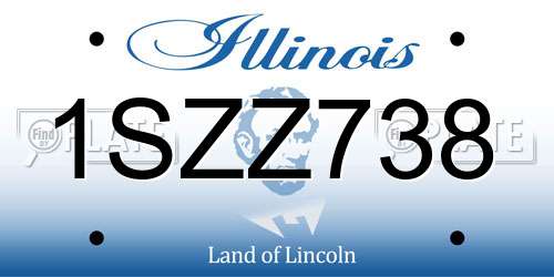 1SZZ738 Illinois License Plate