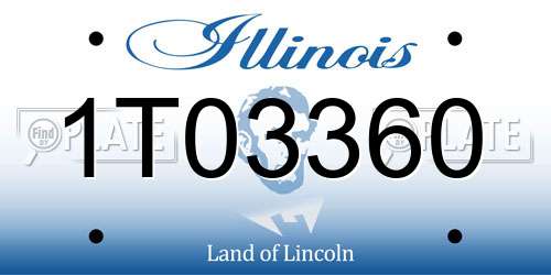 1T03360 Illinois License Plate