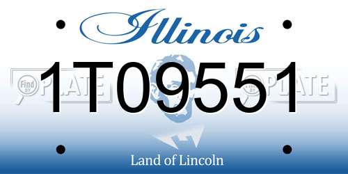 1T09551 Illinois License Plate