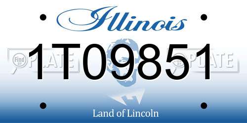 1T09851 Illinois License Plate