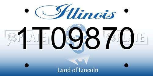 1T09870 Illinois License Plate