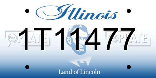 1T11477 Illinois License Plate