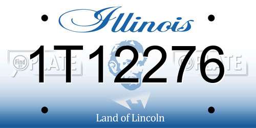 1T12276 Illinois License Plate