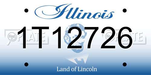 1T12726 Illinois License Plate