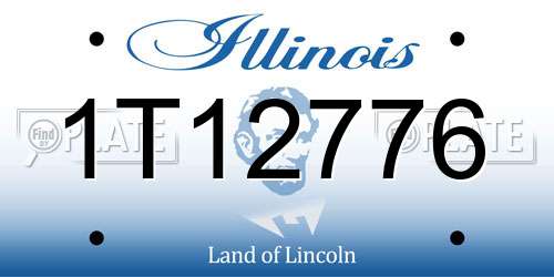 1T12776 Illinois License Plate
