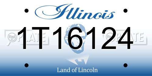 1T16124 Illinois License Plate