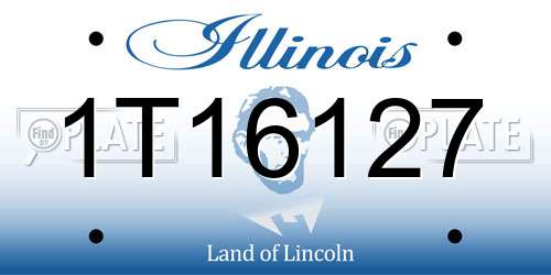 1T16127 Illinois License Plate