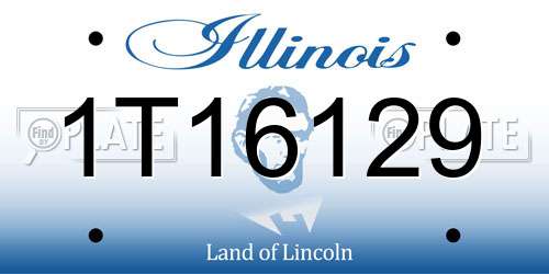 1T16129 Illinois License Plate