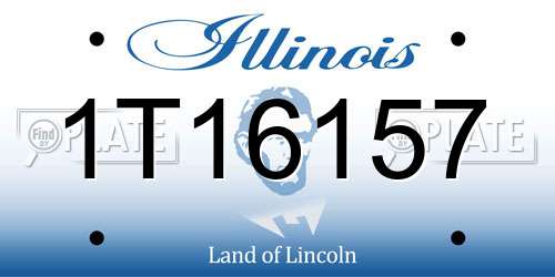 1T16157 Illinois License Plate