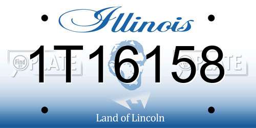 1T16158 Illinois License Plate