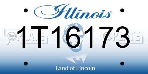 1T16173 Illinois License Plate