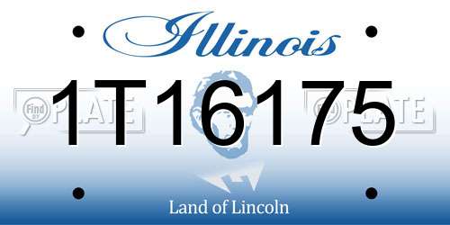 1T16175 Illinois License Plate