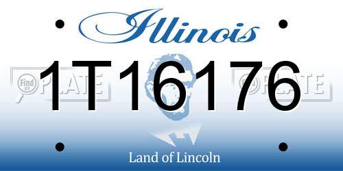 1T16176 Illinois License Plate
