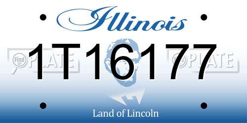 1T16177 Illinois License Plate