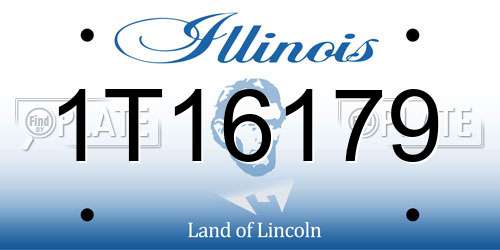 1T16179 Illinois License Plate
