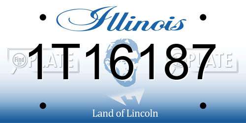 1T16187 Illinois License Plate