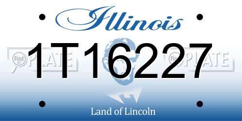 1T16227 Illinois License Plate