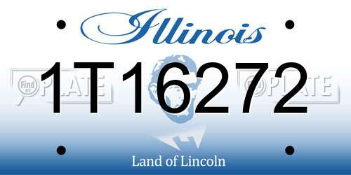 1T16272 Illinois License Plate