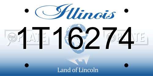 1T16274 Illinois License Plate