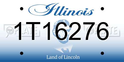 1T16276 Illinois License Plate