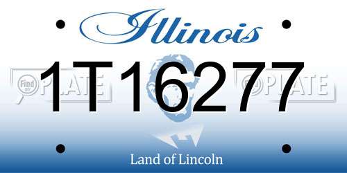 1T16277 Illinois License Plate
