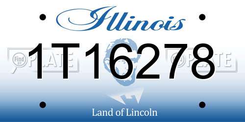 1T16278 Illinois License Plate