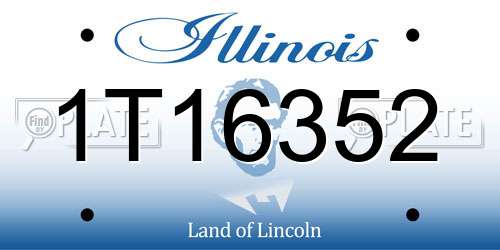 1T16352 Illinois License Plate